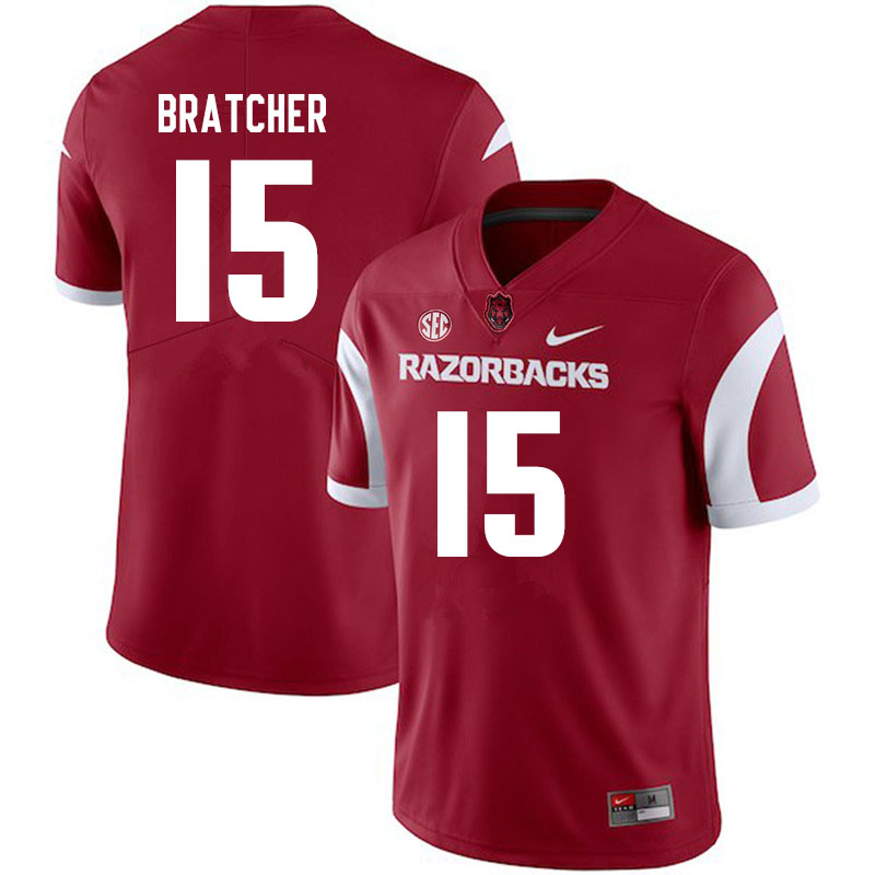 Men #15 Braden Bratcher Arkansas Razorbacks College Football Jerseys Sale-Cardinal